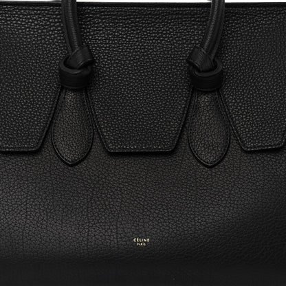 Celine Crisped Calfskin Medium Tie Knot Tote Black 7 of 11