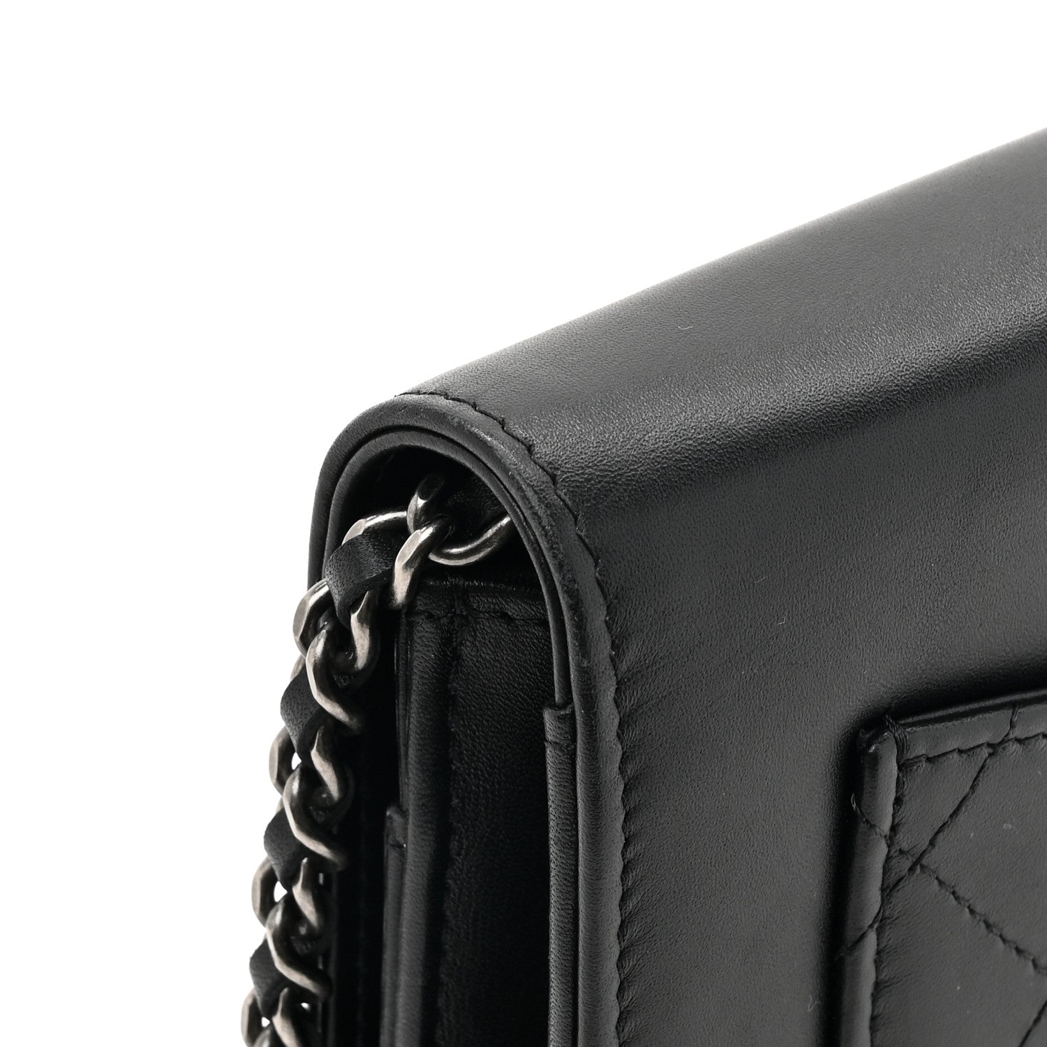 Chanel Calfskin Chain 20s Signe Wallet on Chain WOC Black 15 of 16