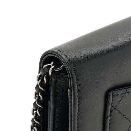 Chanel Calfskin Chain 20s Signe Wallet on Chain WOC Black 15 of 16