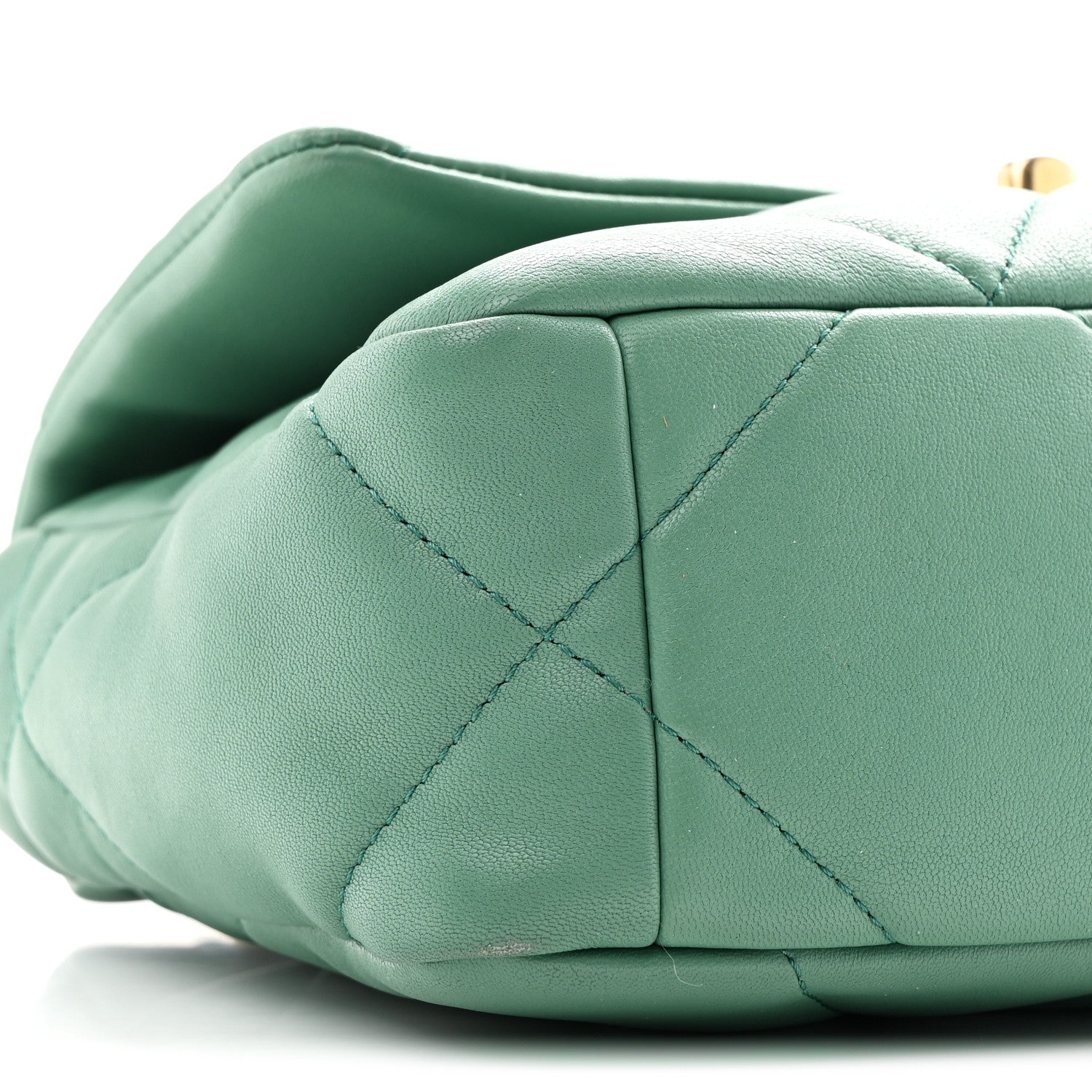 Chanel Lambskin Quilted Medium Chanel 19 Flap Green 9 of 10