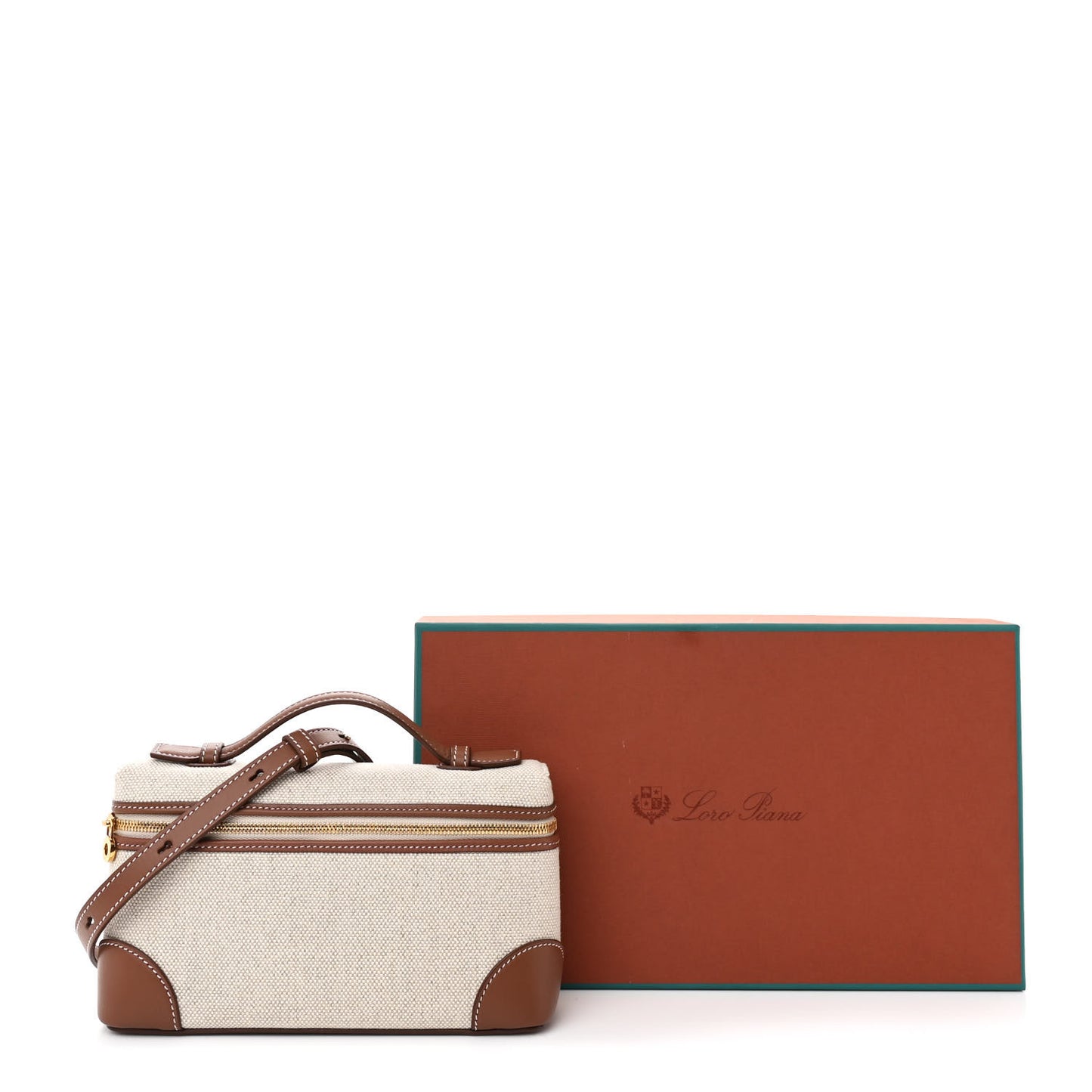 Cotton Linen L19 Extra Pocket Pouch Natural Caramel Sugar