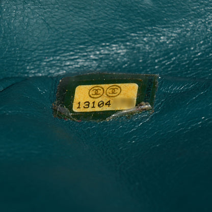 Chanel Lambskin Quilted Jumbo Double Flap Turquoise 7 of 8