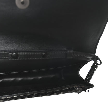 Balenciaga Shiny Goatskin Logo Embossed Monochrome BB Wallet On Chain Black 5 of 9
