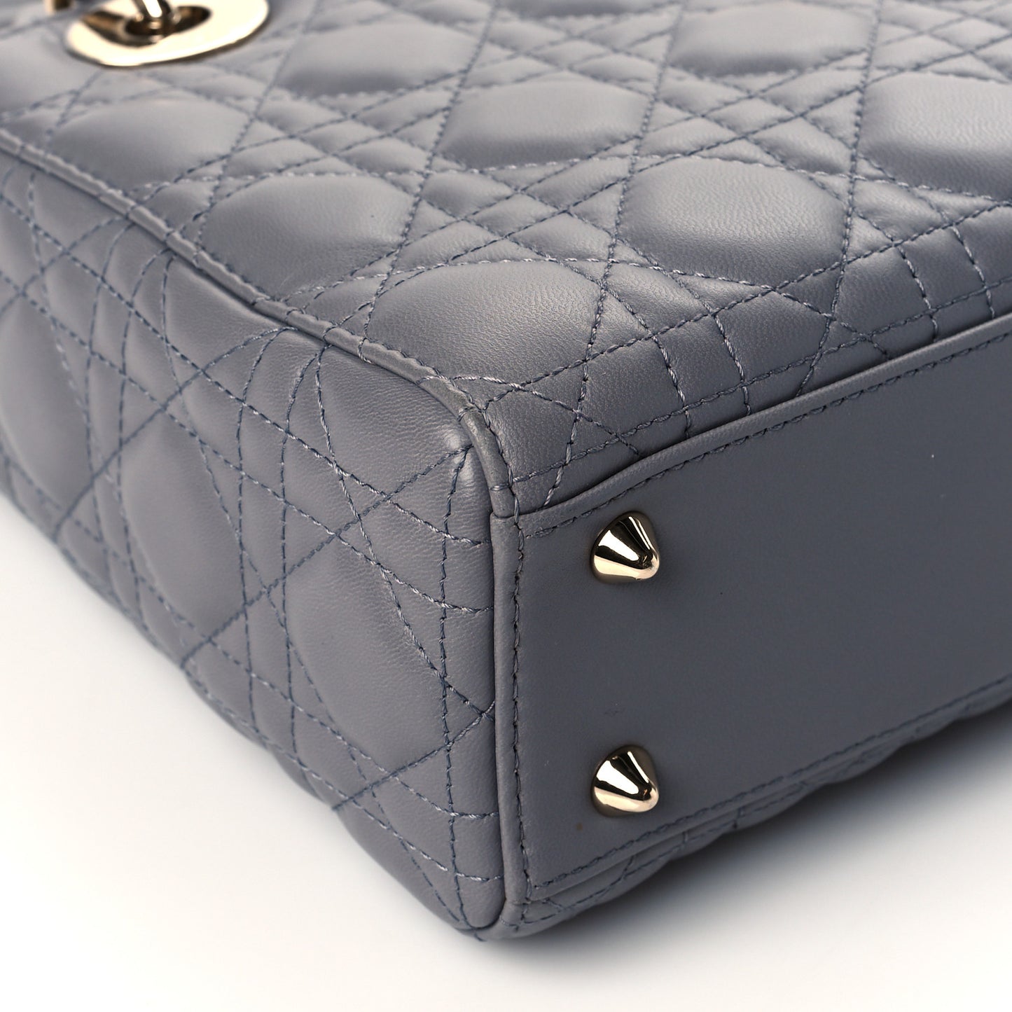 Lambskin Cannage Small My ABCDior Lady Dior Grey