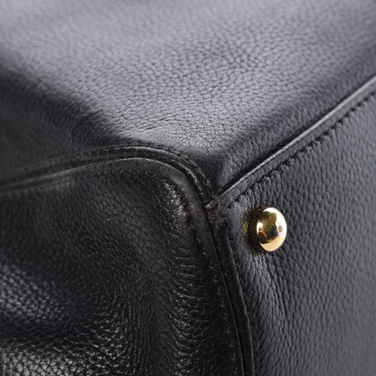 Chanel Calfskin Cerf Executive Shopper Tote Black 12 of 13
