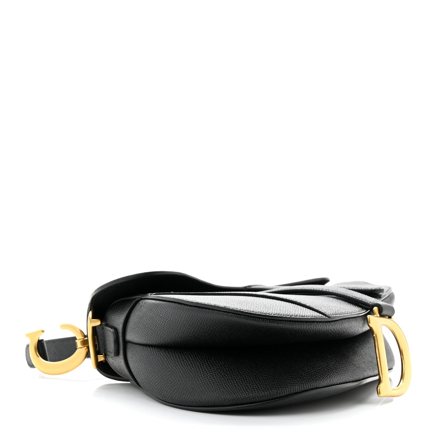 Christian Dior Grained Calfskin Saddle Bag Black 4 of 10