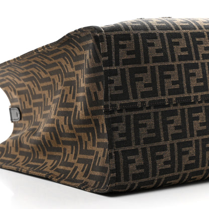 Fendi X FRGMT X POKEMON Fabric Jacquard FF Pokemon Shopping Tote Bag Tobacco Moro Giallo Mimosa 8 of 9