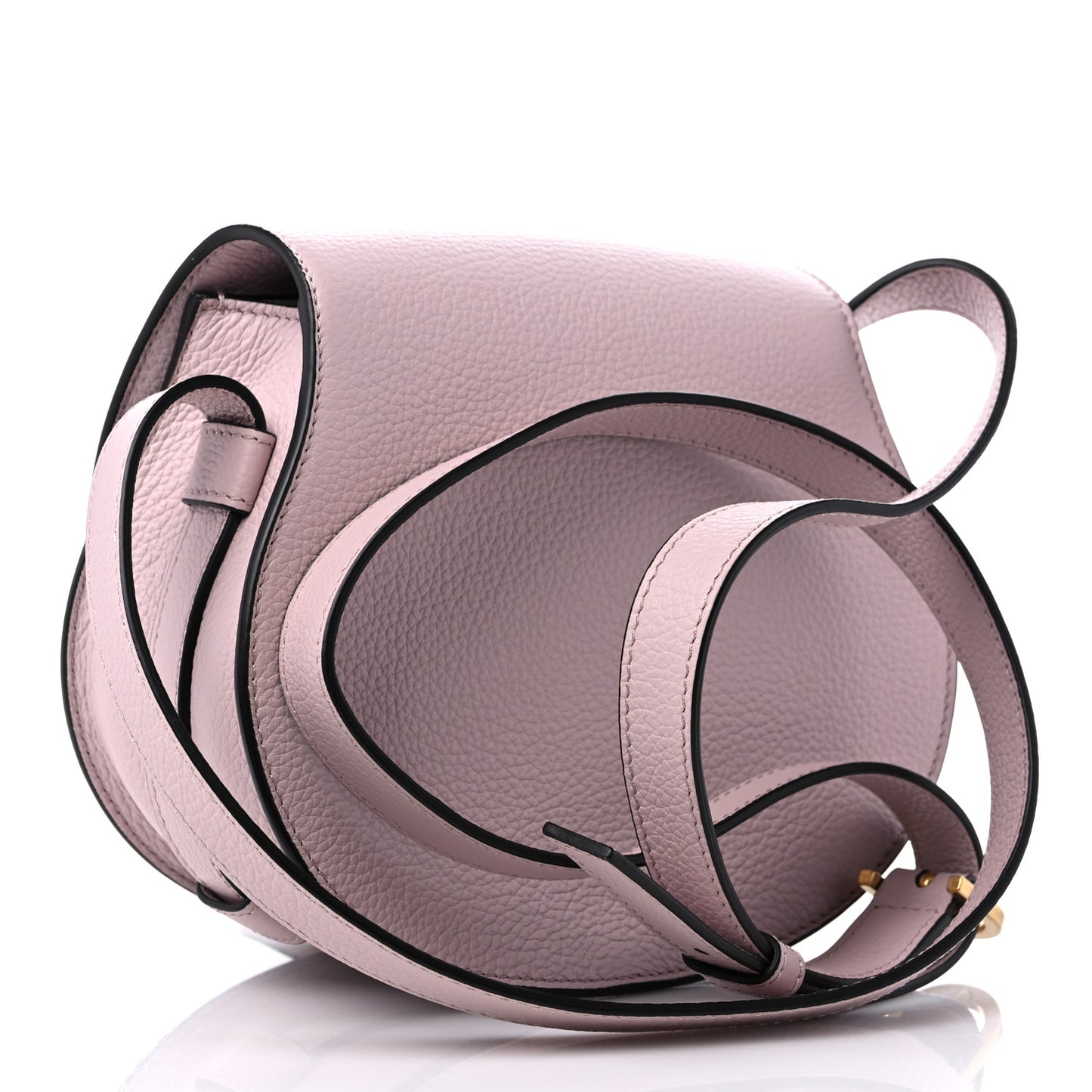 Grained Calfskin Small Marcie Saddle Bag Misty Lavender