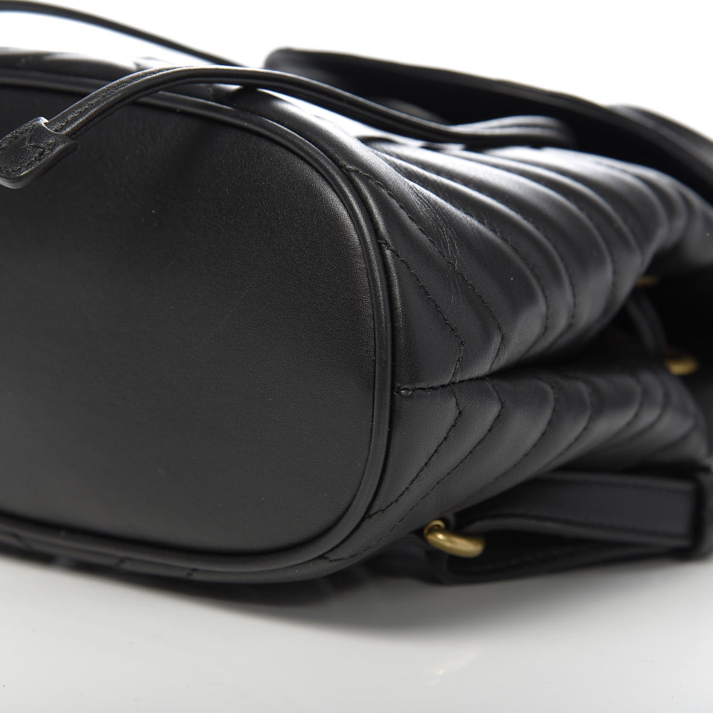 Calfskin Matelasse GG Marmont Flap Backpack Black