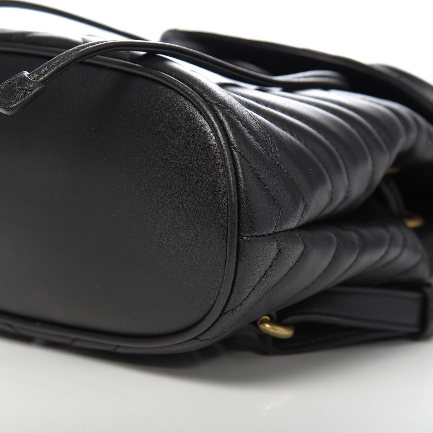 Gucci Calfskin Matelasse GG Marmont Flap Backpack Black 8 of 9