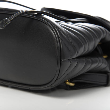 Gucci Calfskin Matelasse GG Marmont Flap Backpack Black 8 of 9