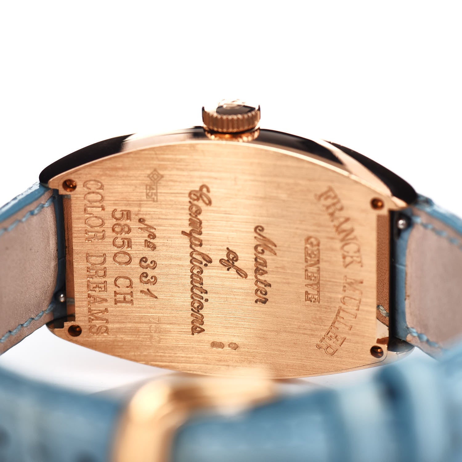 Franck Muller 18K Rose Gold Alligator 32mm Crazy Hours Color Dreams Automatic Watch 5850CHCOLDRM 5 of 5