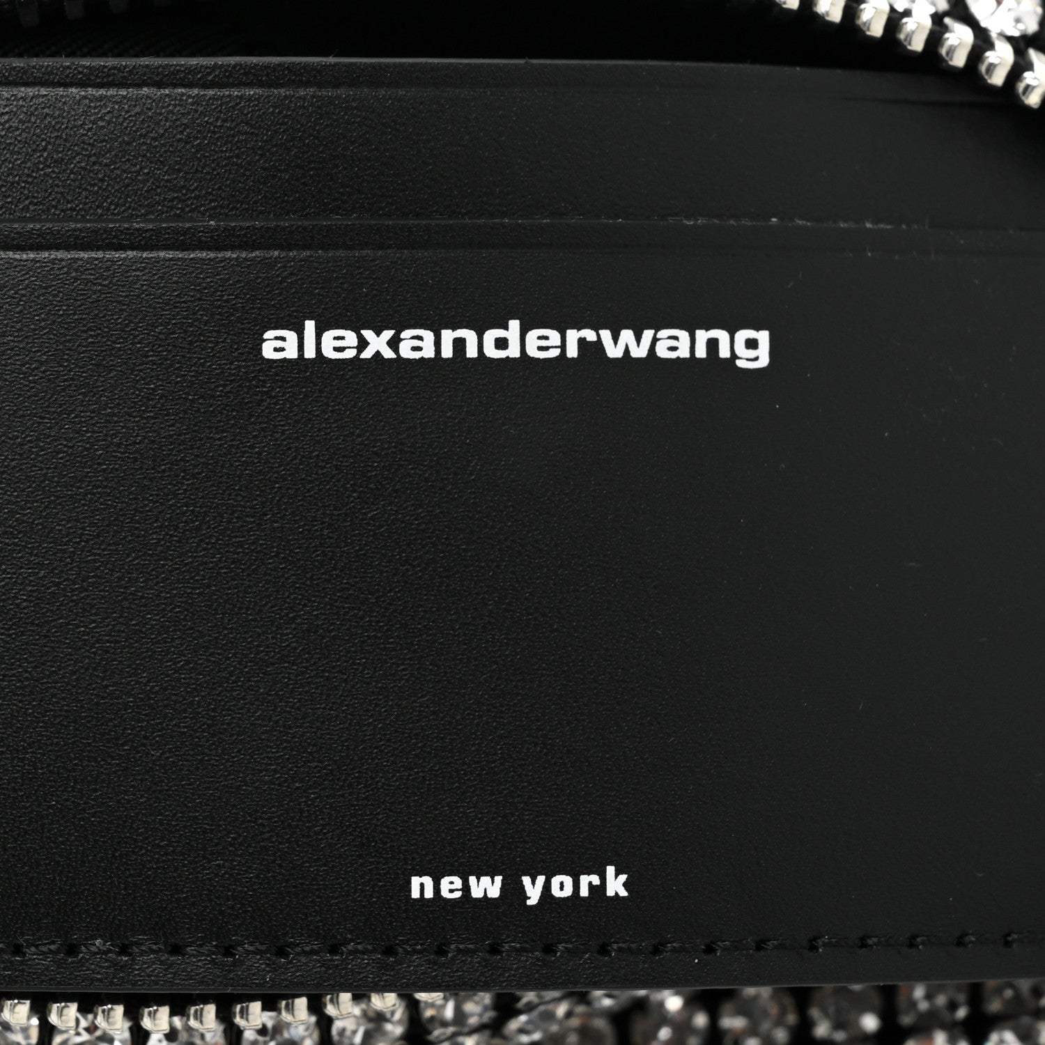Alexander Wang Mesh Crystal Rhinestone Mini Heiress Pouch Black Silver 6 of 8