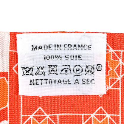 Hermes Silk La Danse Des Amazones Twilly Orange Corail White 5 of 5