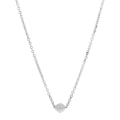 Tiffany Sterling Silver Barrel Bead Station Necklace 1 of 5