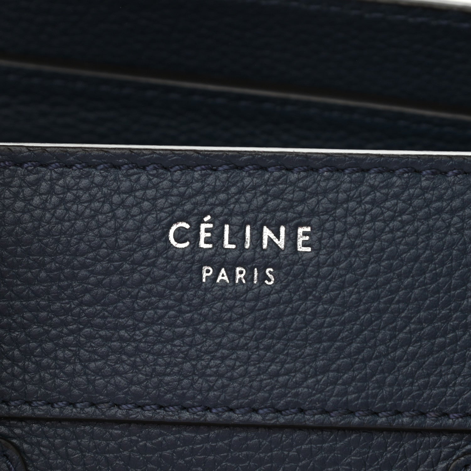Celine Drummed Calfskin Micro Luggage Orage 6 of 10