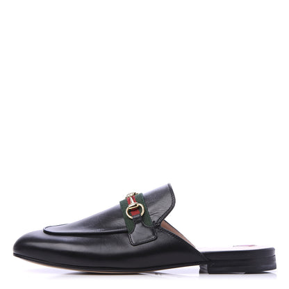Gucci Malaga Kid Web Womens Princetown Slippers 39 Black 1 of 9