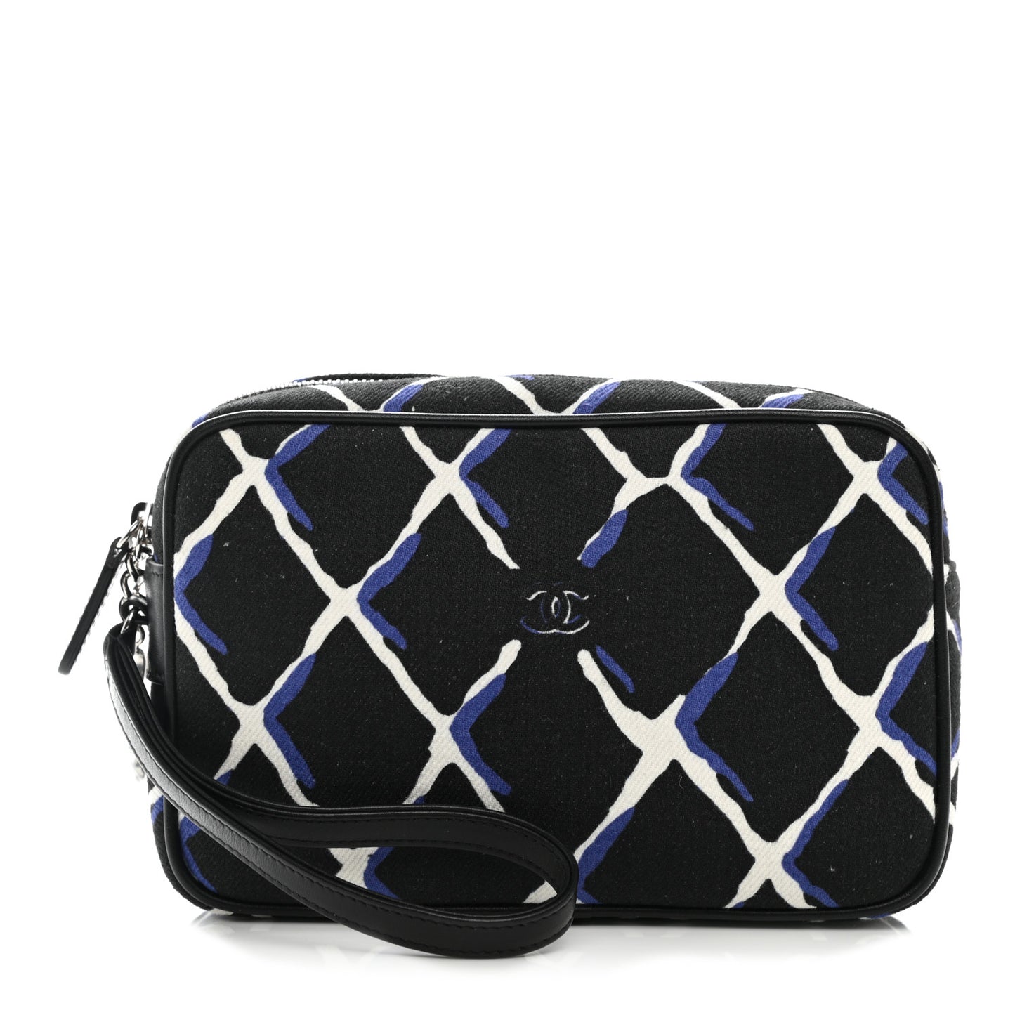 Canvas Airline Cosmetic Case Blue White