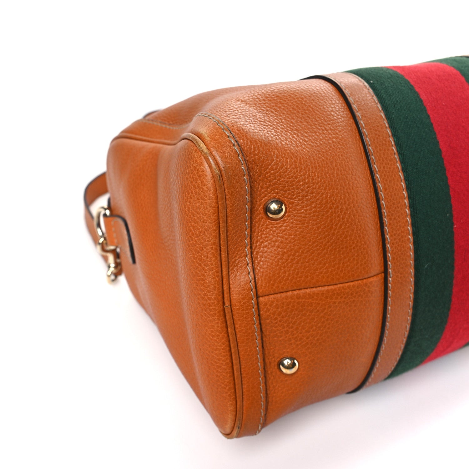 Gucci Calfskin Vintage Web Medium Boston Tobacco 8 of 11