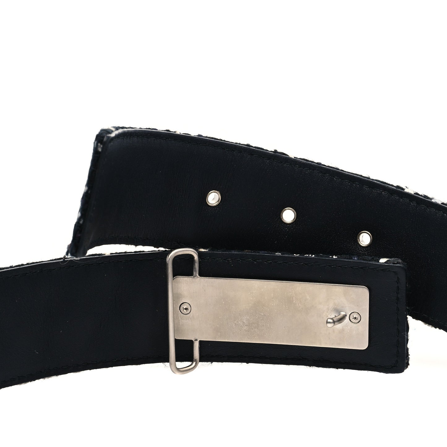 Tweed Logo Belt 75 30 Black Multicolor