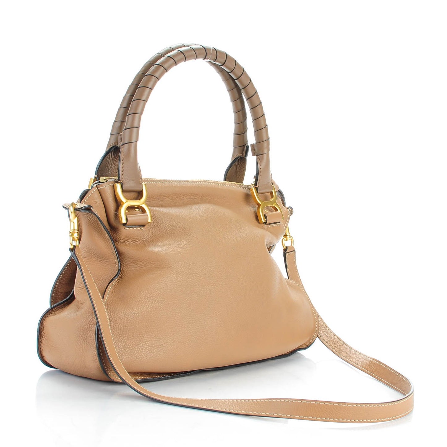 Calfskin Medium Marcie Satchel Nut