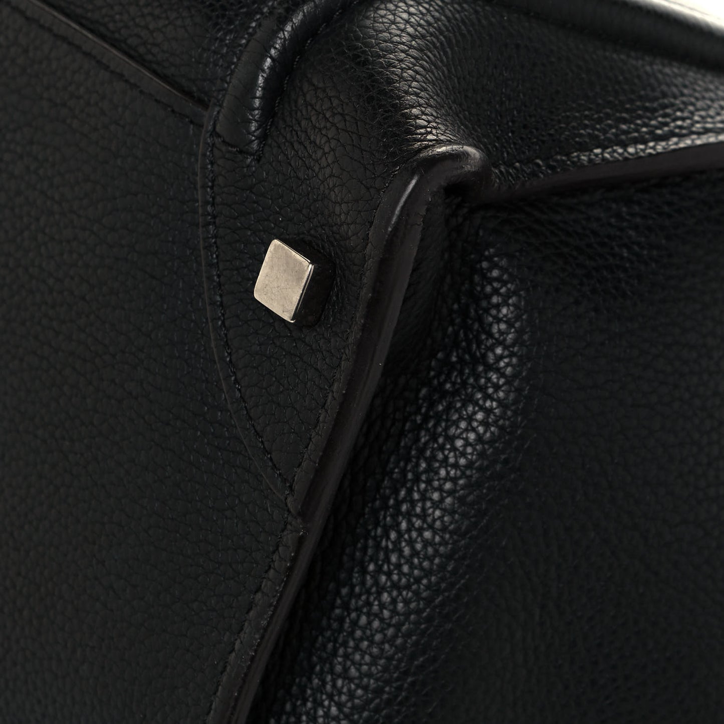 Drummed Calfskin Mini Luggage Black