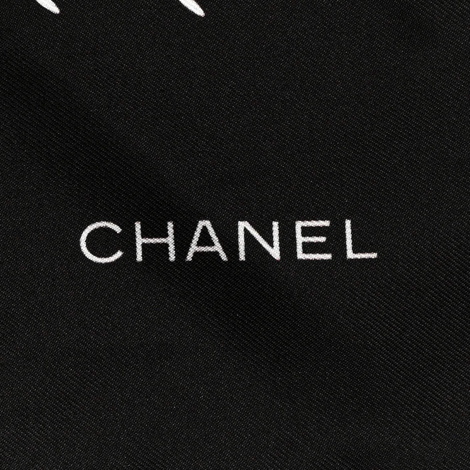 Chanel Silk Camellia CC Square Scarf Multicolor Black 2 of 4