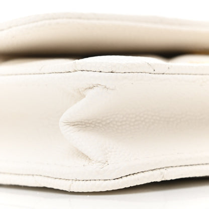 Chanel Caviar Quilted Enamel Coco Casino Flap Phone Holder With Chain White 10 of 12