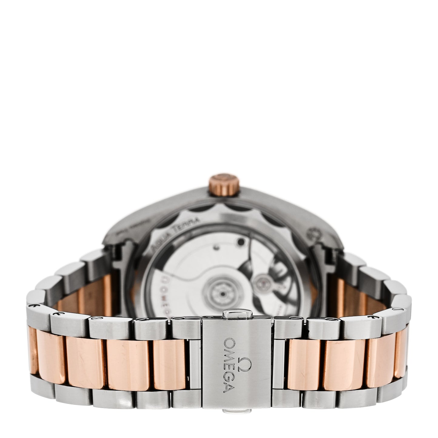 Stainless Steel 18K Sedna Gold Diamond 34mm Seamaster Aqua Terra Co-Axial Automatic Watch Silver 220.20.34.20.52.001