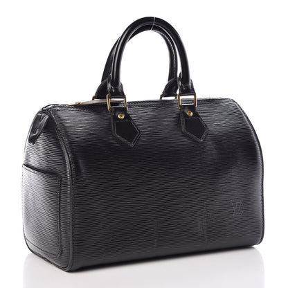 Louis Vuitton Epi Speedy 25 Black 3 of 13
