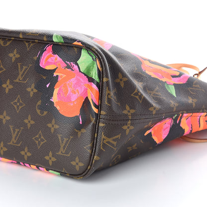 Louis Vuitton Monogram Roses Neverfull MM 10 of 15