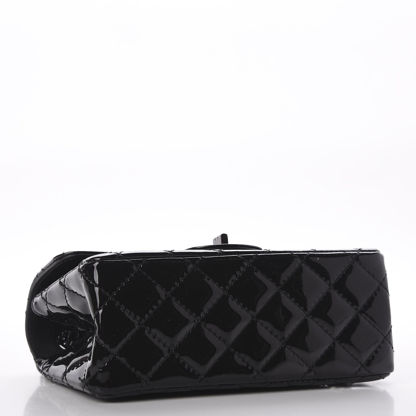 Patent Calfskin Quilted 2.55 Reissue Mini Flap So Black