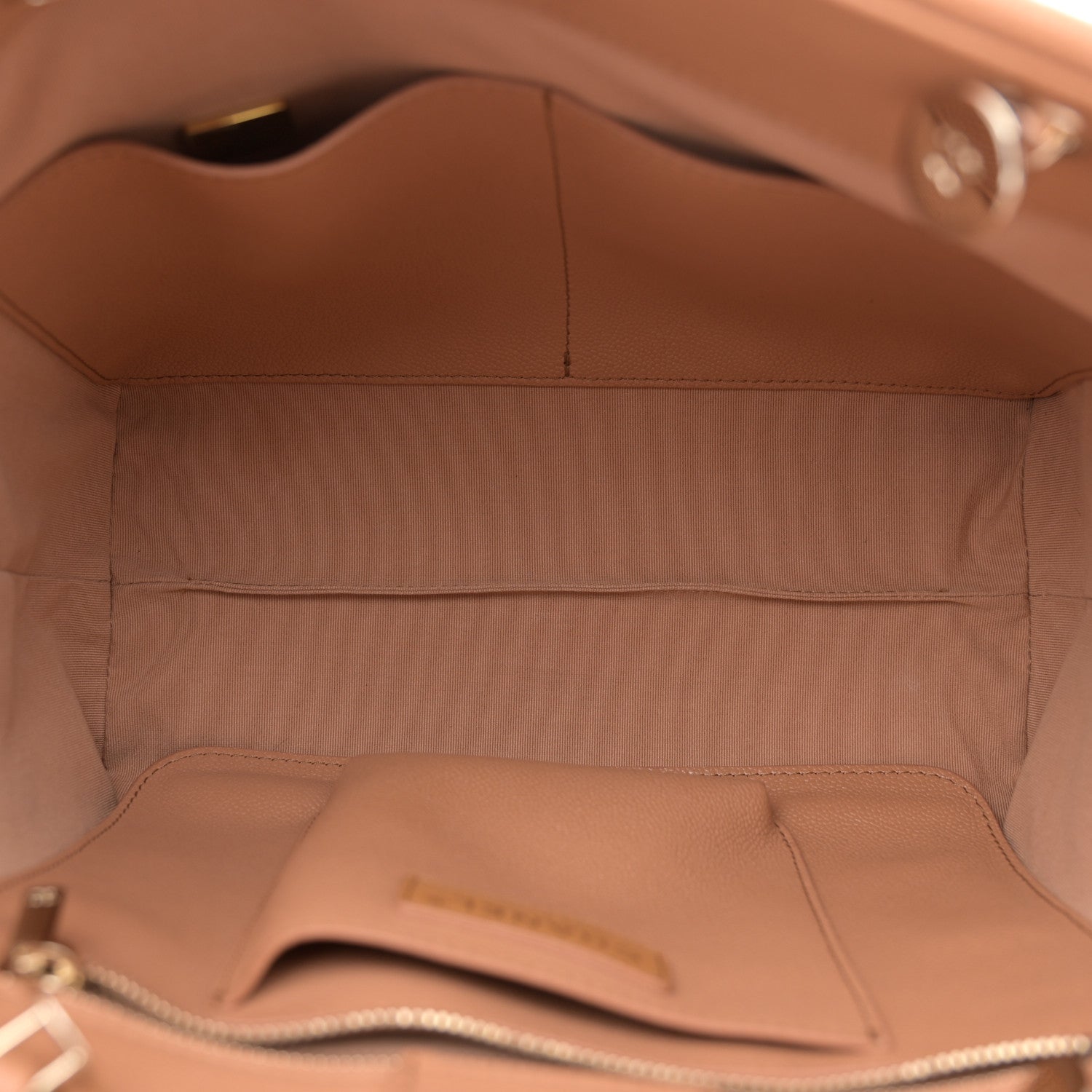 Chanel Caviar Quilted Small Shopping Tote Dark Beige 6 of 11