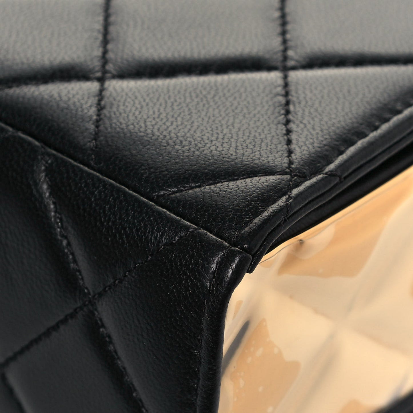 Lambskin Quilted Mini Golden Plate Flap Black