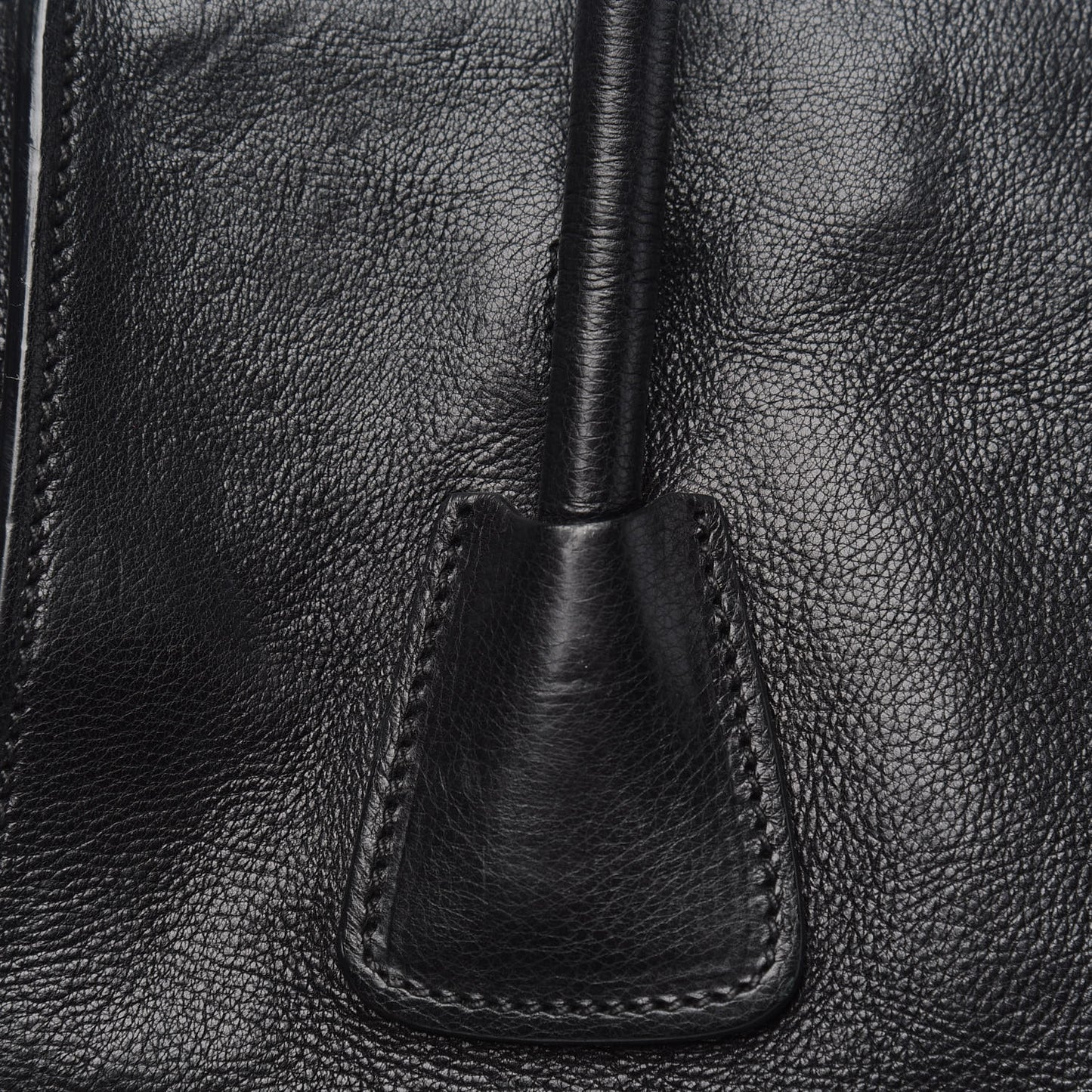 Glace Calf Twin Pocket Tote Black