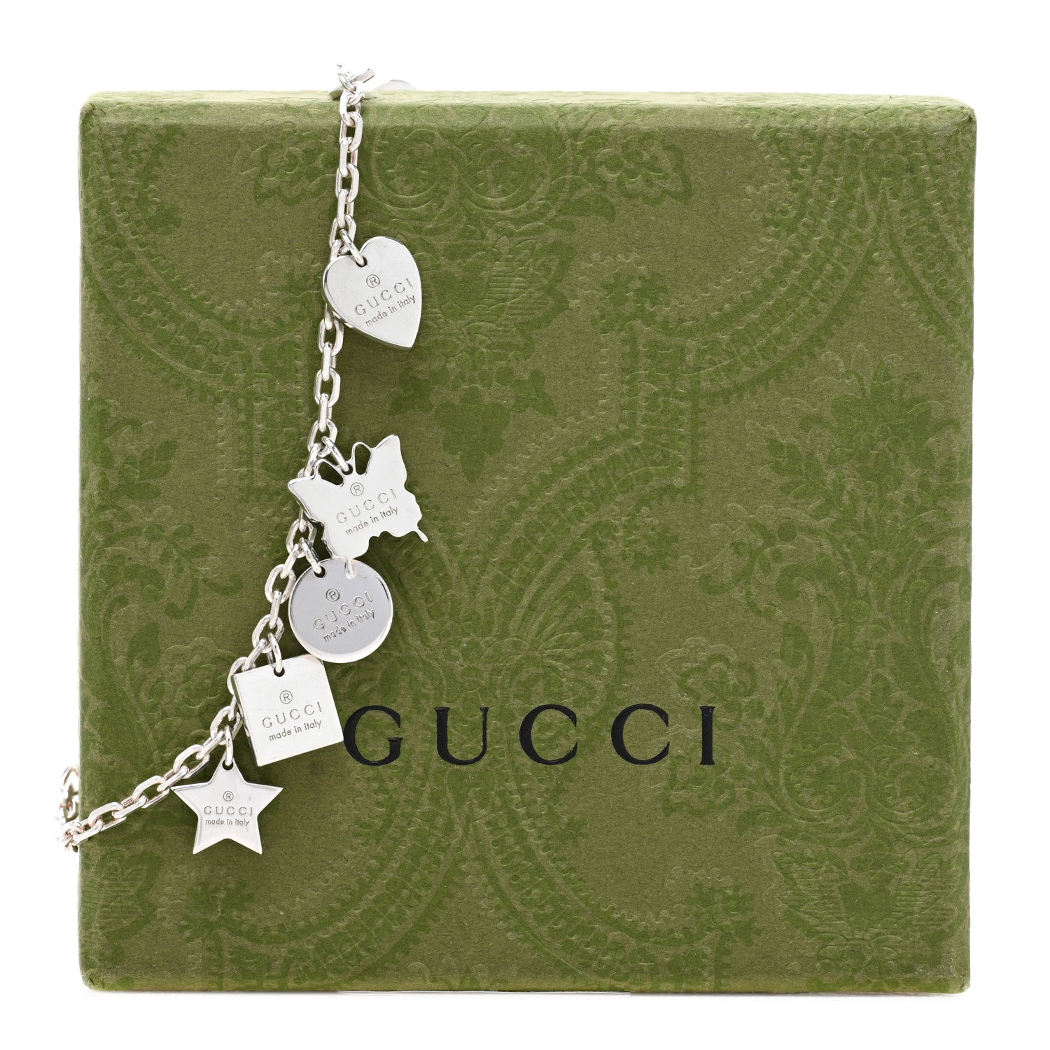 Gucci Sterling Silver Trademark Charm Bracelet 4 of 4