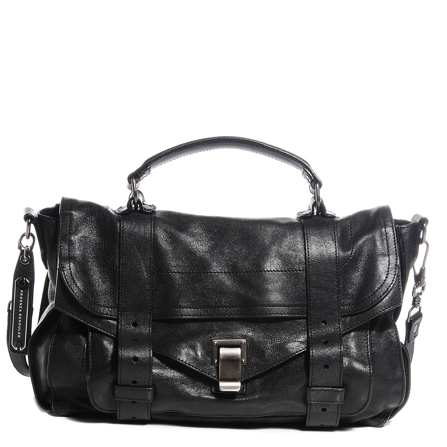 Lambskin Medium PS1 Satchel Black