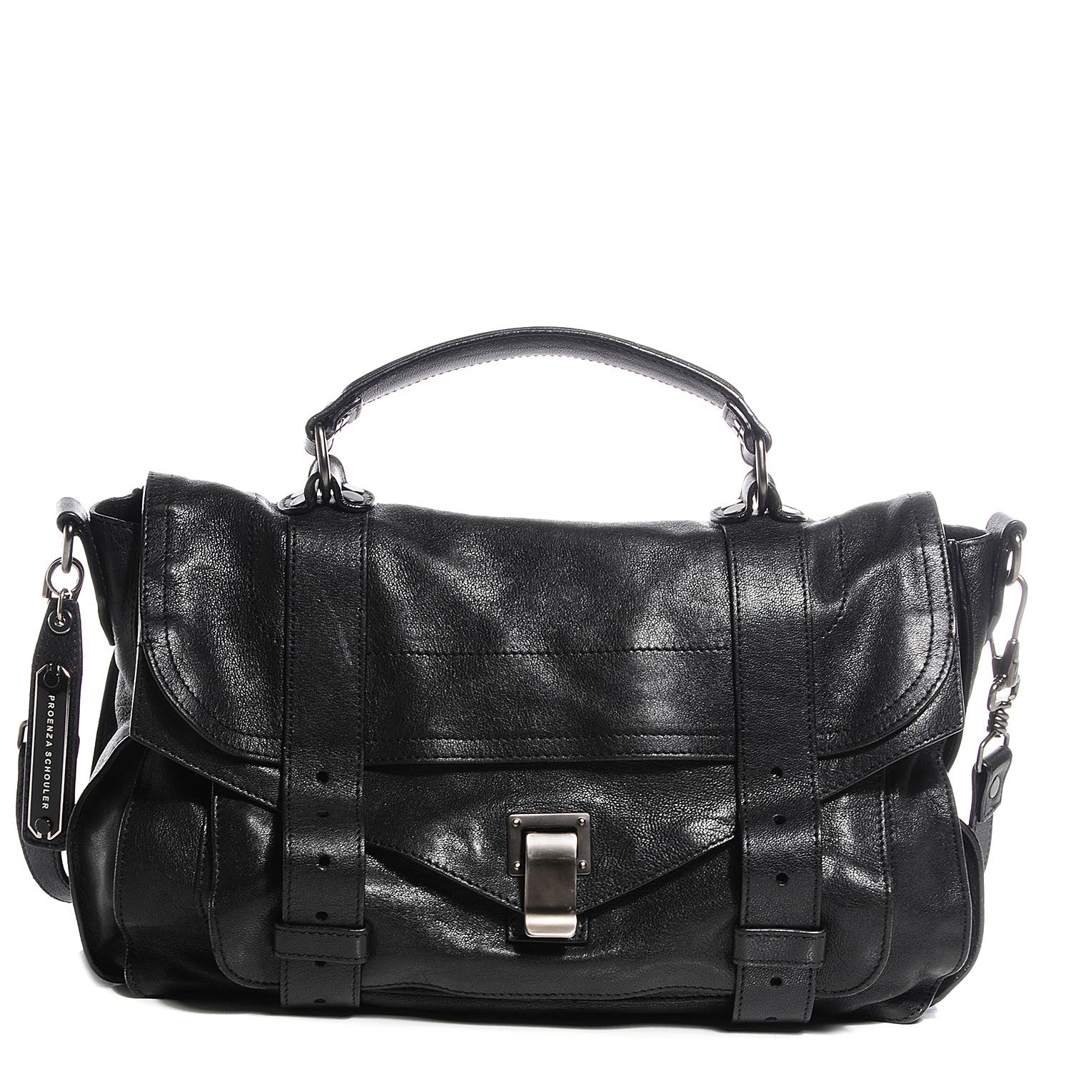 Proenza Schouler Lambskin Medium PS1 Satchel Black 1 of 14