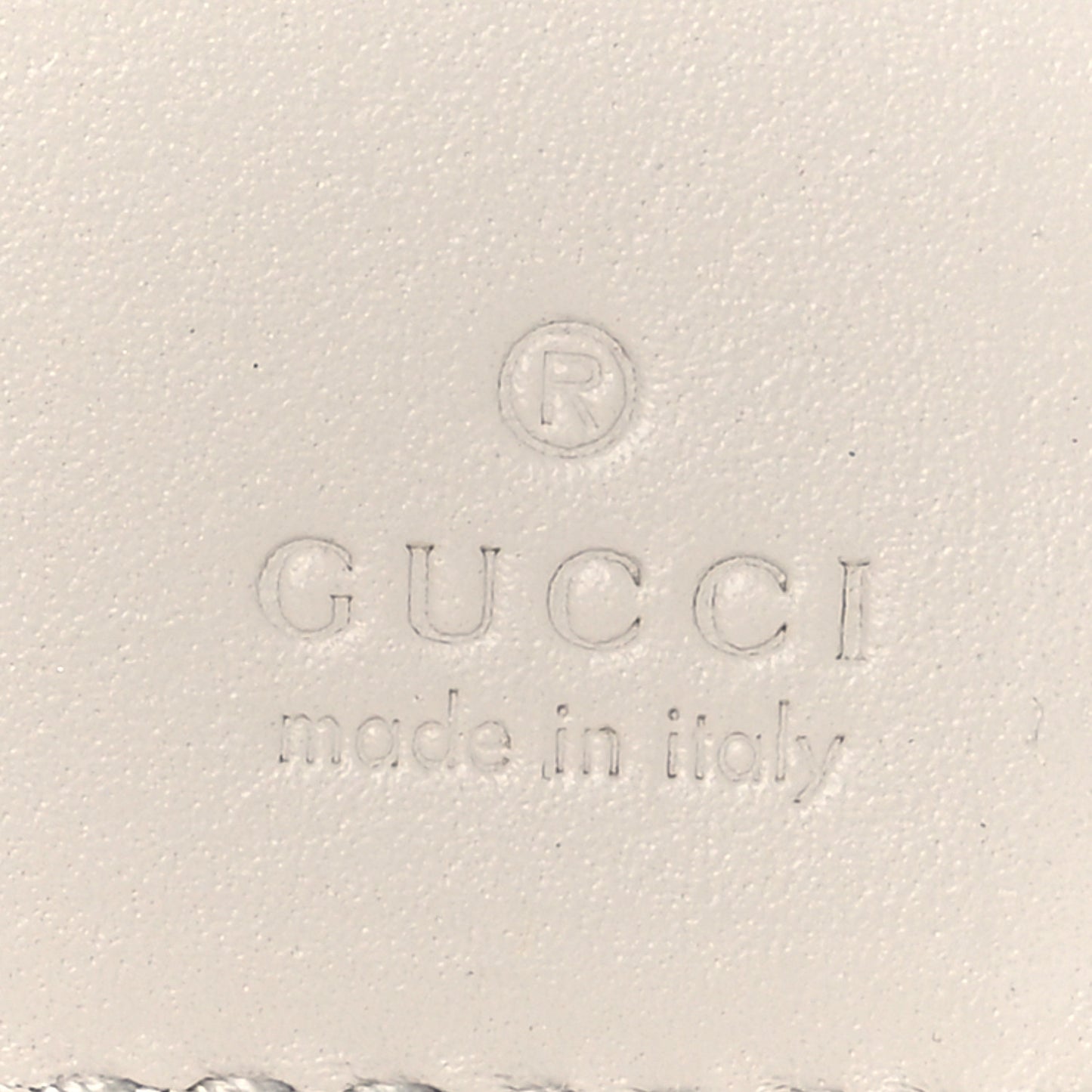 Guccissima Mirror Effect Card Holder Silver