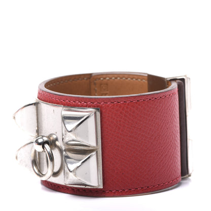 Hermes Epsom Collier de Chien CDC Bracelet S Rouge Casaque 1 of 5