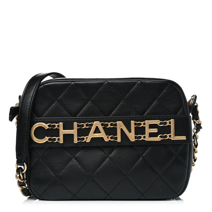 Chanel Calfskin Quilted Enchained Camera Case Bag Black 1 of 4