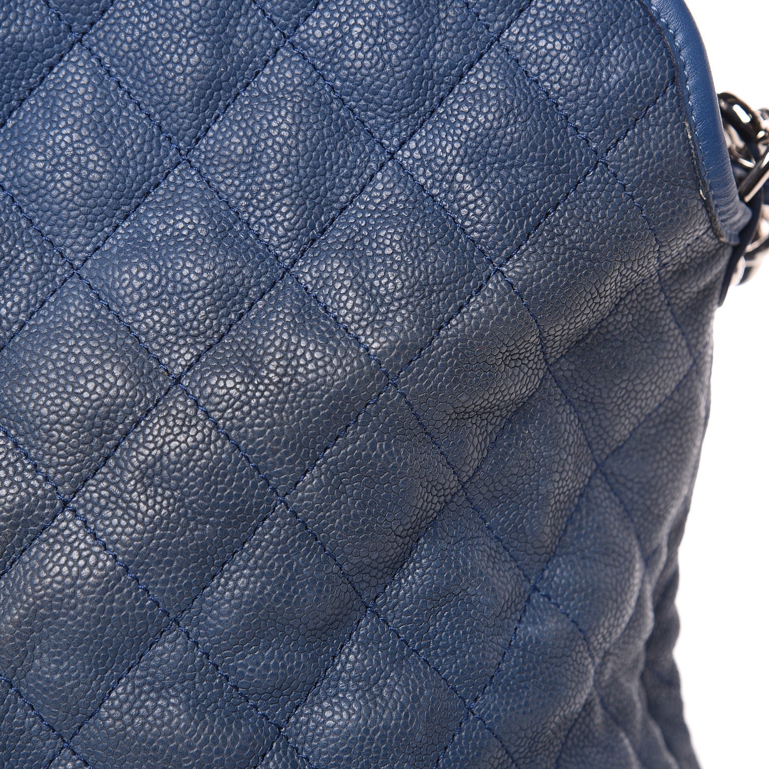 Chanel Caviar Quilted French Riviera Hobo Blue 12 of 17