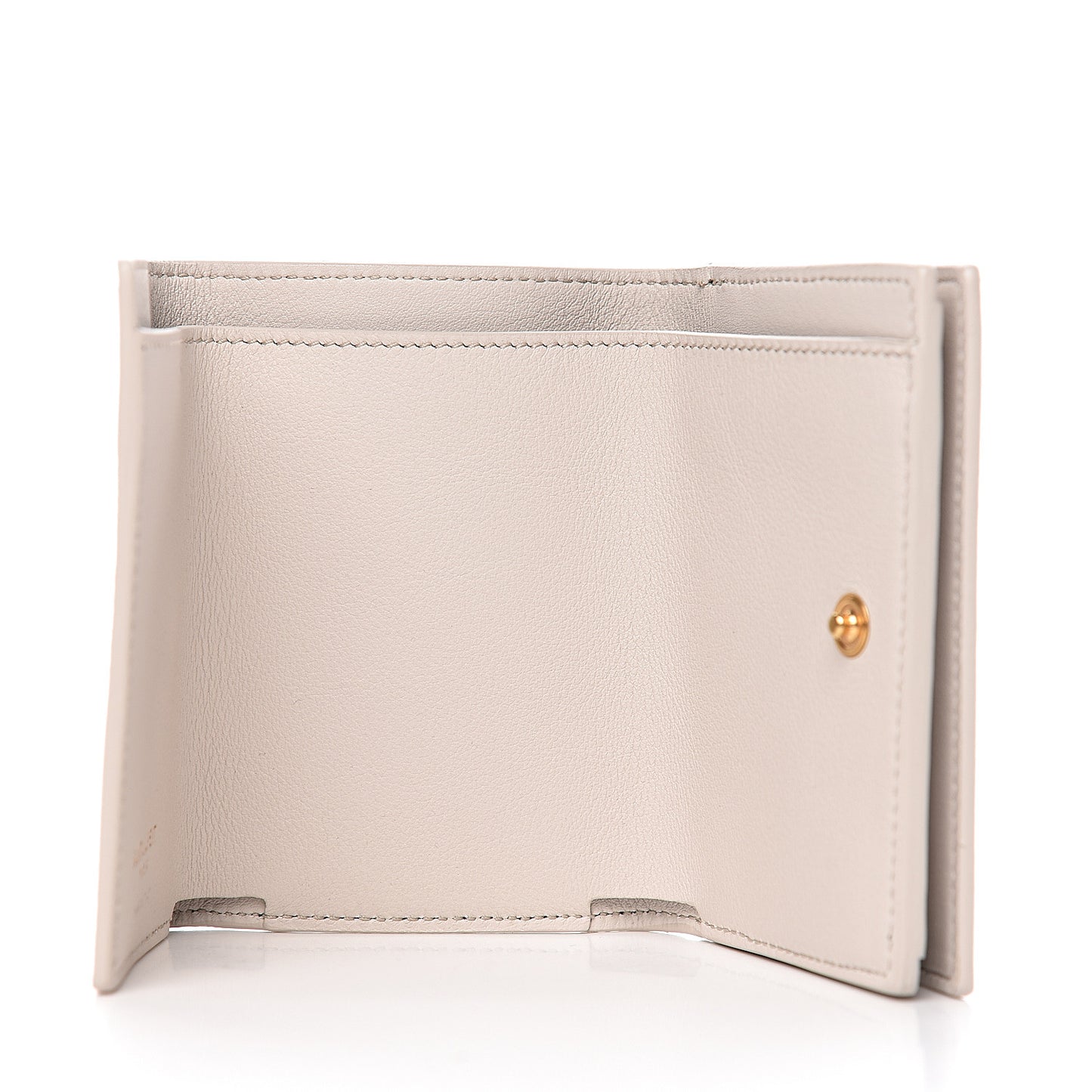 Smooth Calfskin Monogram Tiny Line Wallet White