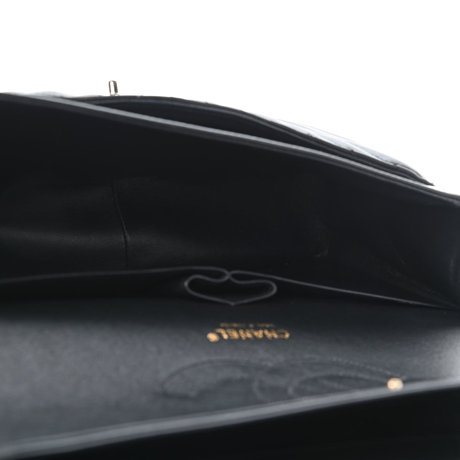 Chanel Lambskin Chevron Quilted Jumbo Double Flap Black 4 of 6