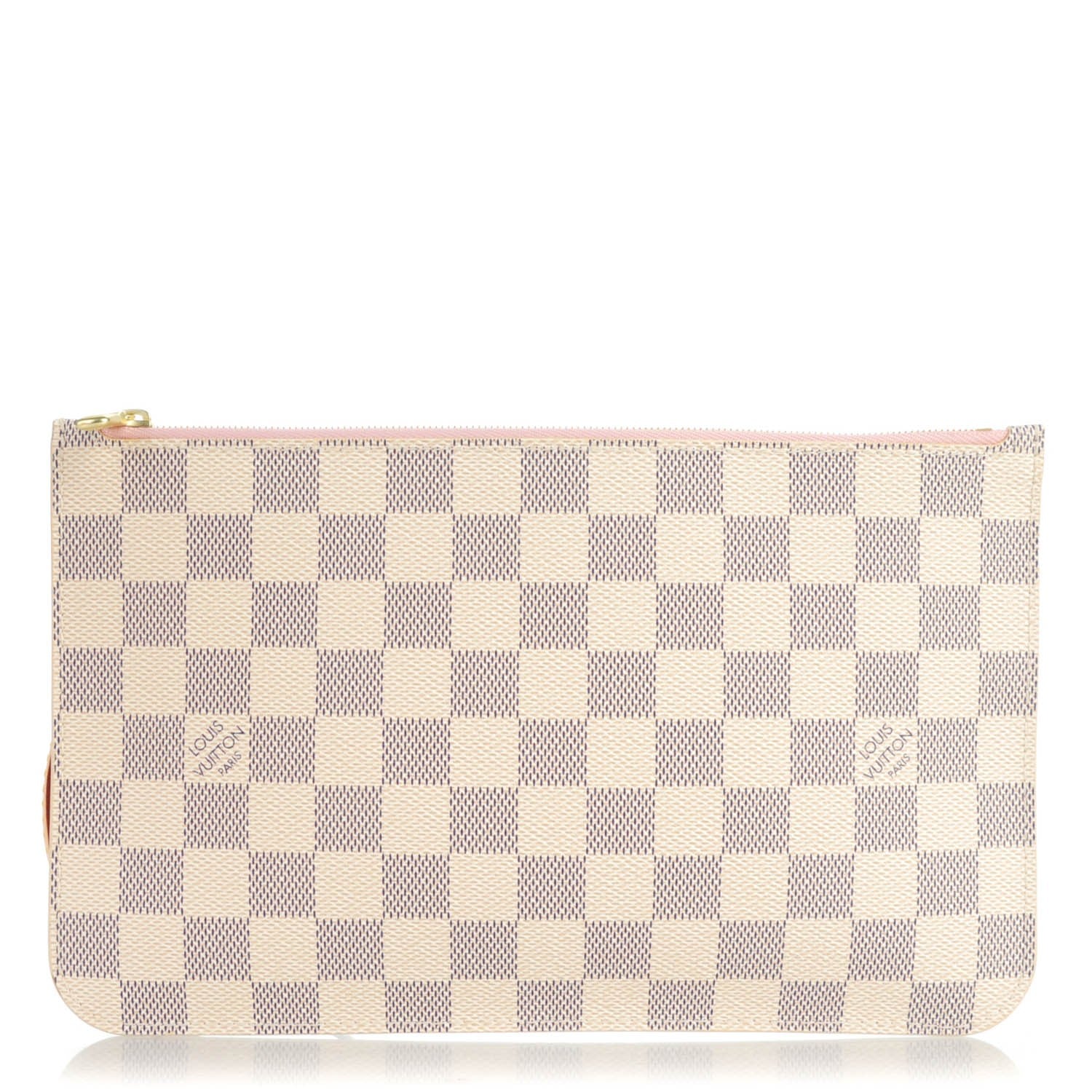 Louis Vuitton Damier Azur Neverfull MM GM Pochette Rose Ballerine 1 of 7