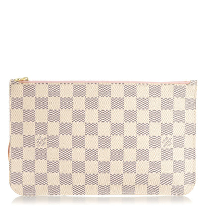Louis Vuitton Damier Azur Neverfull MM GM Pochette Rose Ballerine 1 of 7