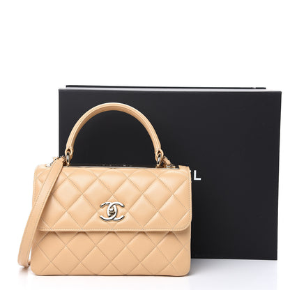 Chanel Lambskin Quilted Small Trendy CC Dual Handle Flap Bag Beige 10 of 10