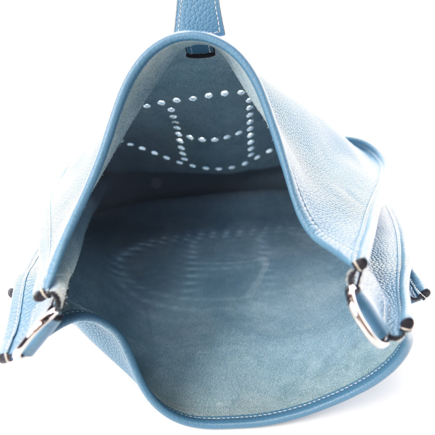 Hermes Taurillon Clemence Evelyne III GM Blue Jean 5 of 12