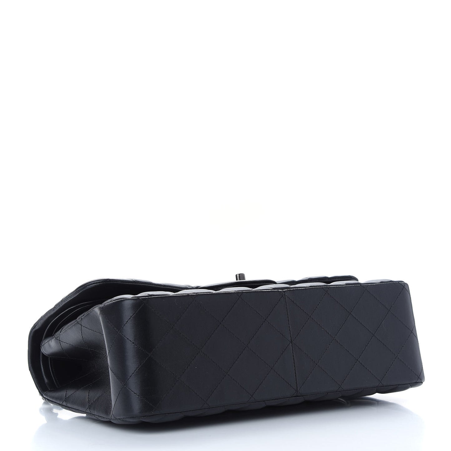 Lambskin Quilted Jumbo Double Flap So Black