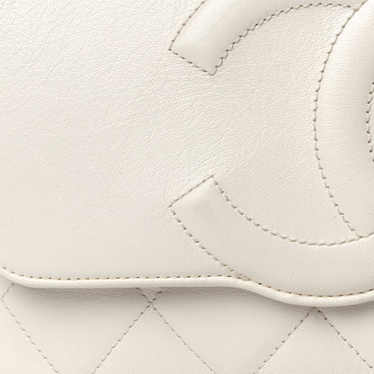 Chanel Goatskin Quilted Timeless CC Clutch White 12 of 17